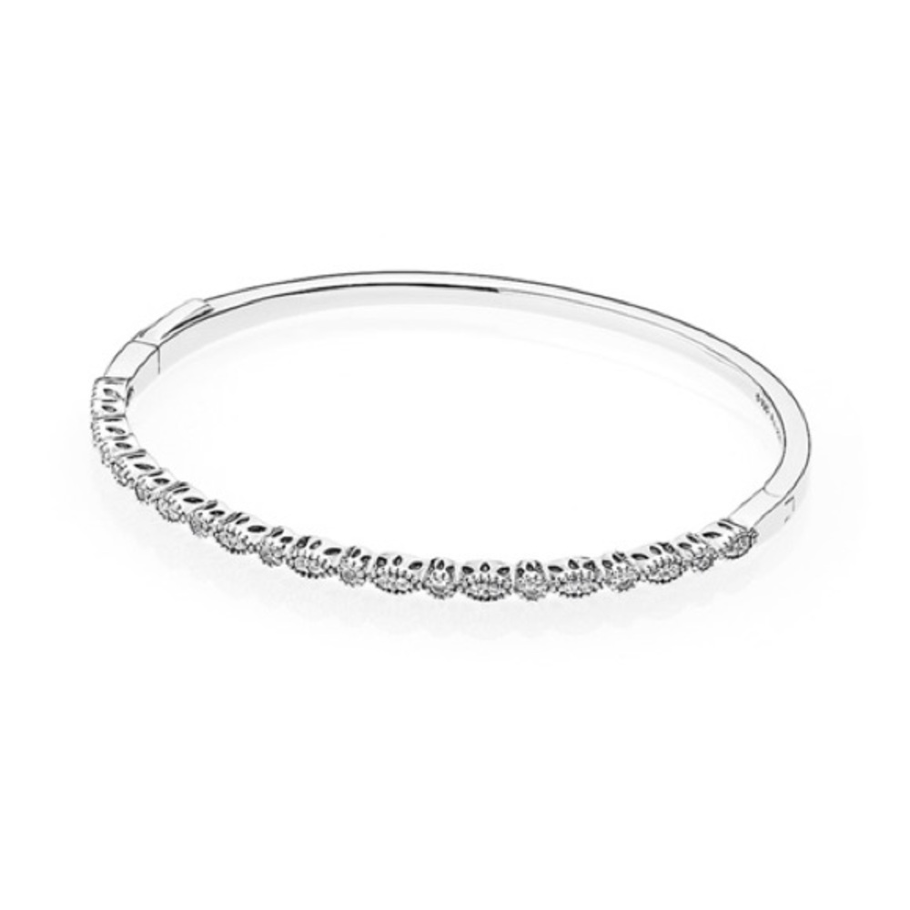 Timeless Elegance Silver Bangle Bracelet by Pandora